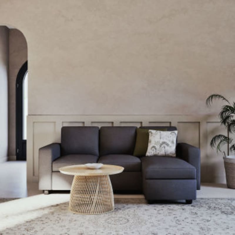 Canapé d'angle 3 places gris taupe - miniature 6