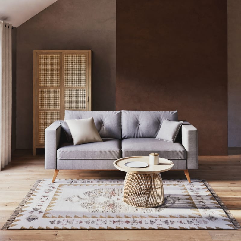 Canapé style scandinave 3 places gris clair - miniature 13