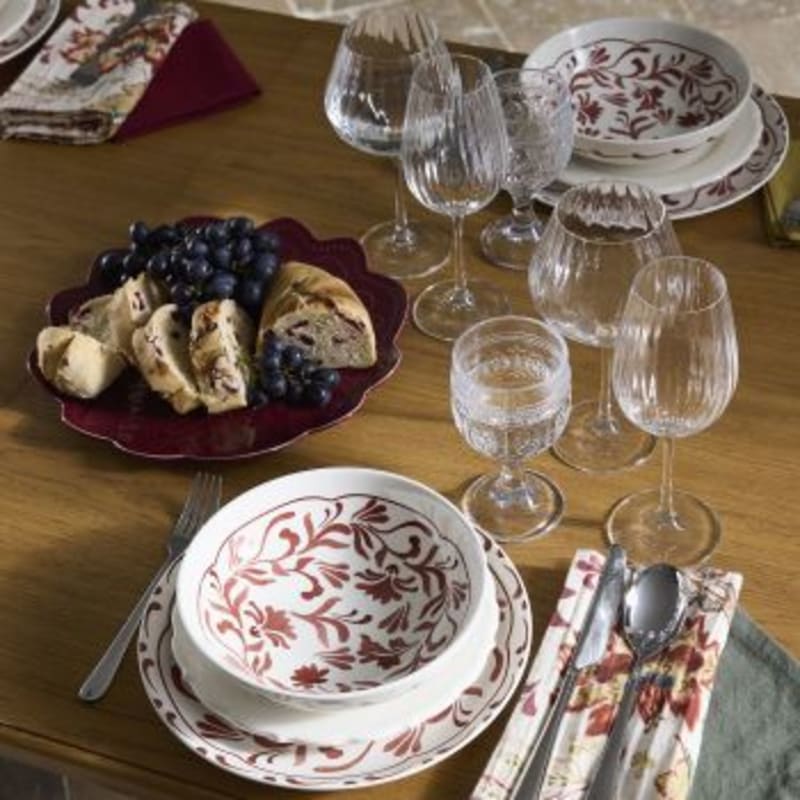 Verre à vin en verre bullé bleu - miniature 2