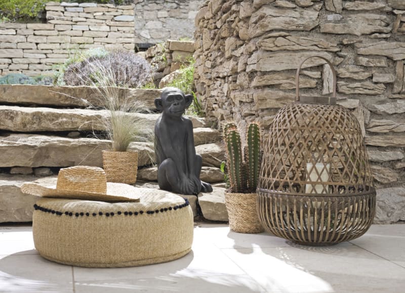 Déco de jardin singe en résine noire H56 - miniature 13