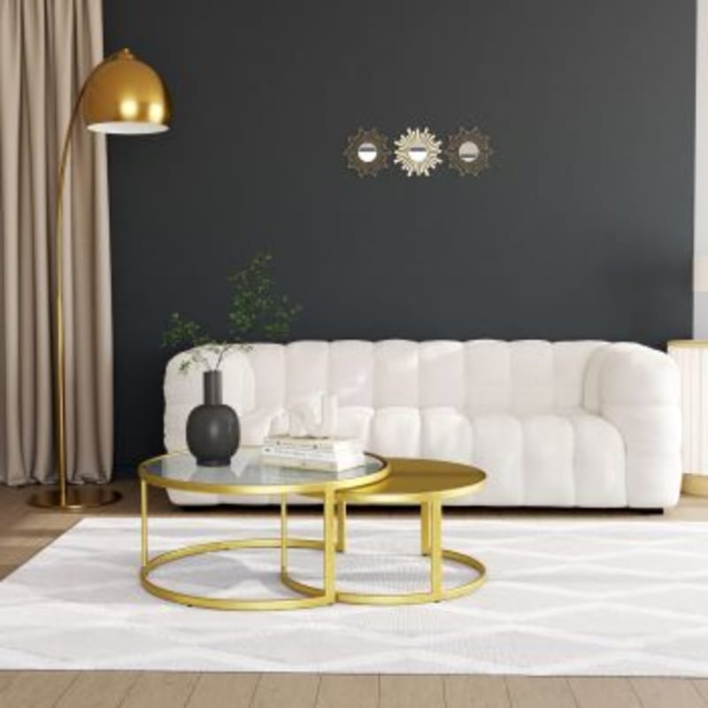 Lampadaire en métal doré H206cm - miniature 12