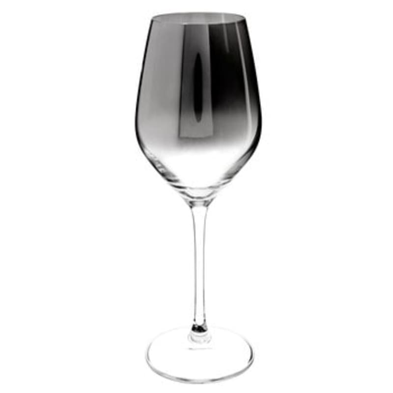 Verre à vin en verre effet chromé - miniature 7