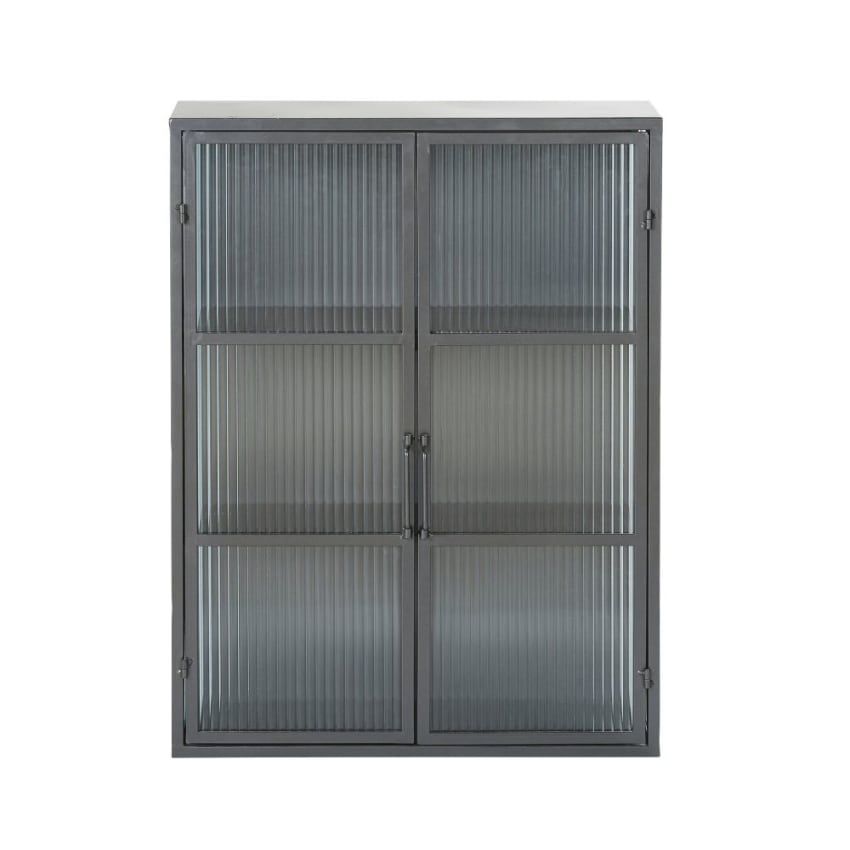 Scaffale Moderno HAKU - Metallo Cromato E Ripiani In Vetro Di Sicurezza, Dimensioni 39x77x39 Cm, Carico 5 Kg A Ripiano