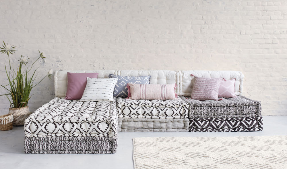 Le canapé d'angle Chennai, une banquette modulable de chez Maison