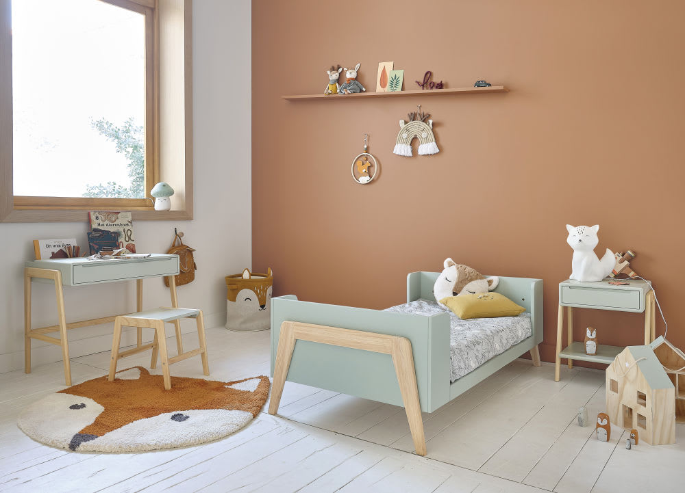 Bolsa de almacenamiento para bebé color marrón, marfil y naranja con  animales MIMIZAN
