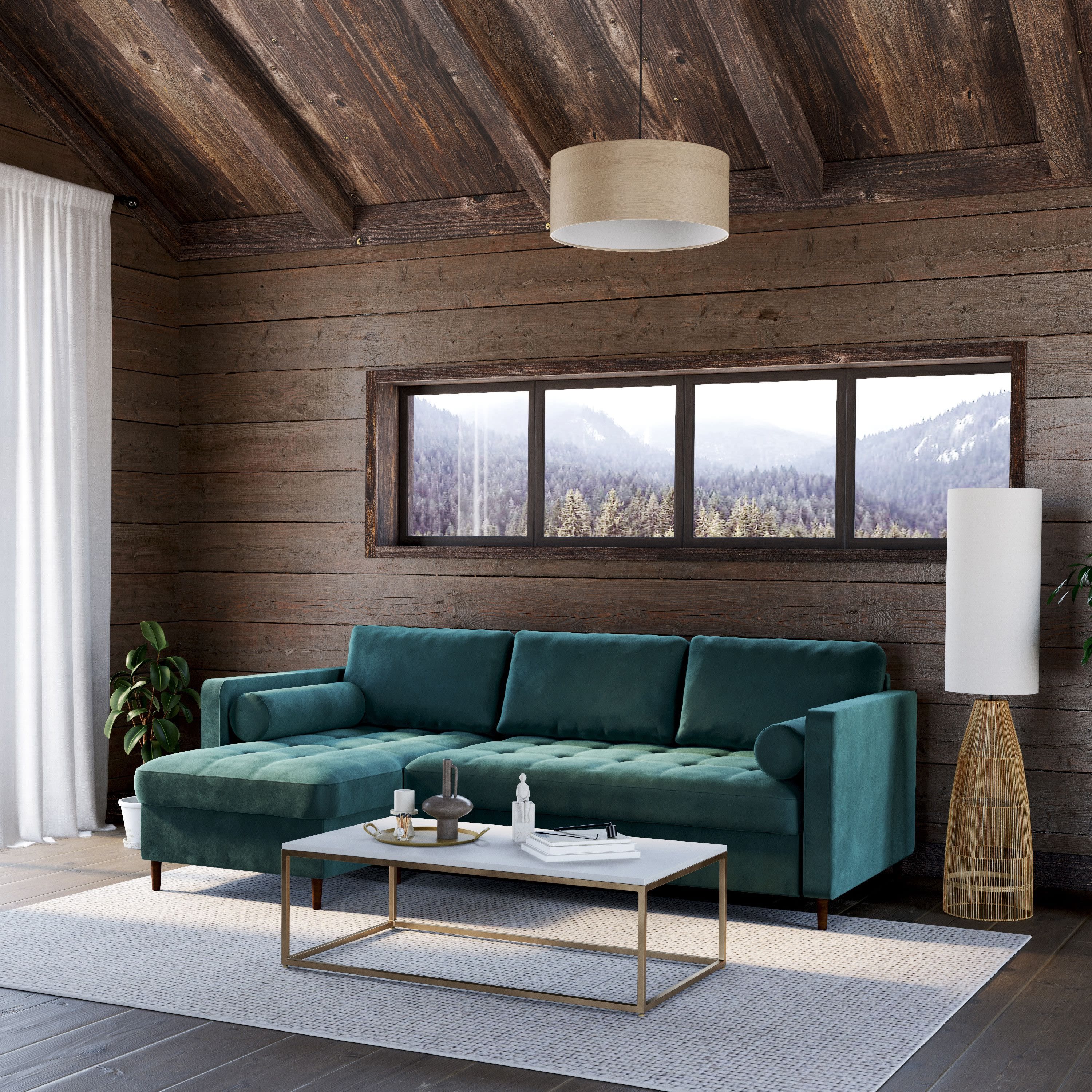 Le canapé d'angle convertible Olivia de Maison du Monde