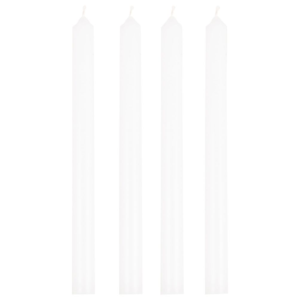 Candele lunghe bianche (x4)