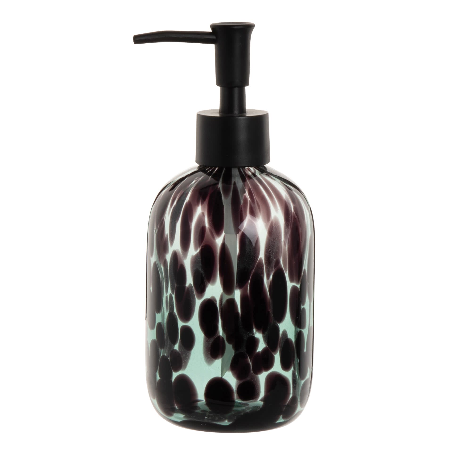 Dispenser Sapone Liquido In Vetro Nero - 2 Pezzi Da 500ml Con Pompa Acciaio E Sottobicchiere Silicone - Foto 3