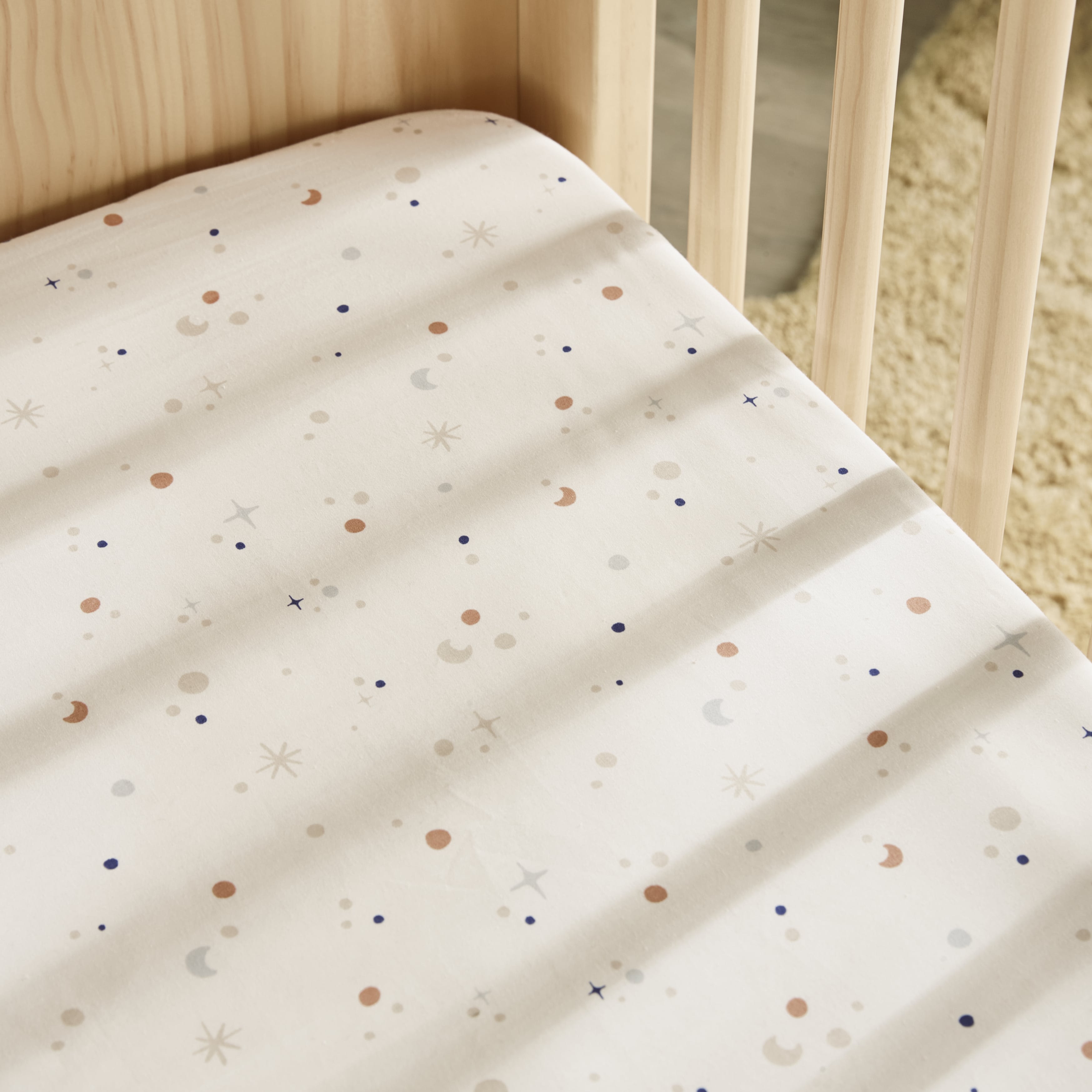 Drap Housse Bébé 60x120 Cm En Coton 57 Fils - Couleur Moutarde - Certifié OEKO-TEX®
