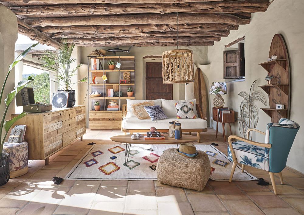 Salon chic et elegant pour une déco maison de vacances