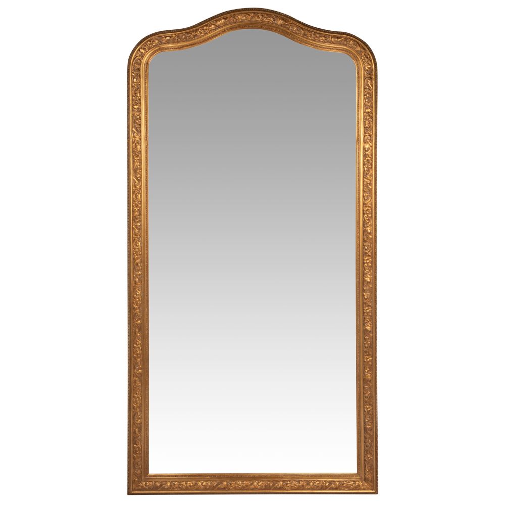 Grande specchio scolpito dorato, 100x200 cm FONTENAY