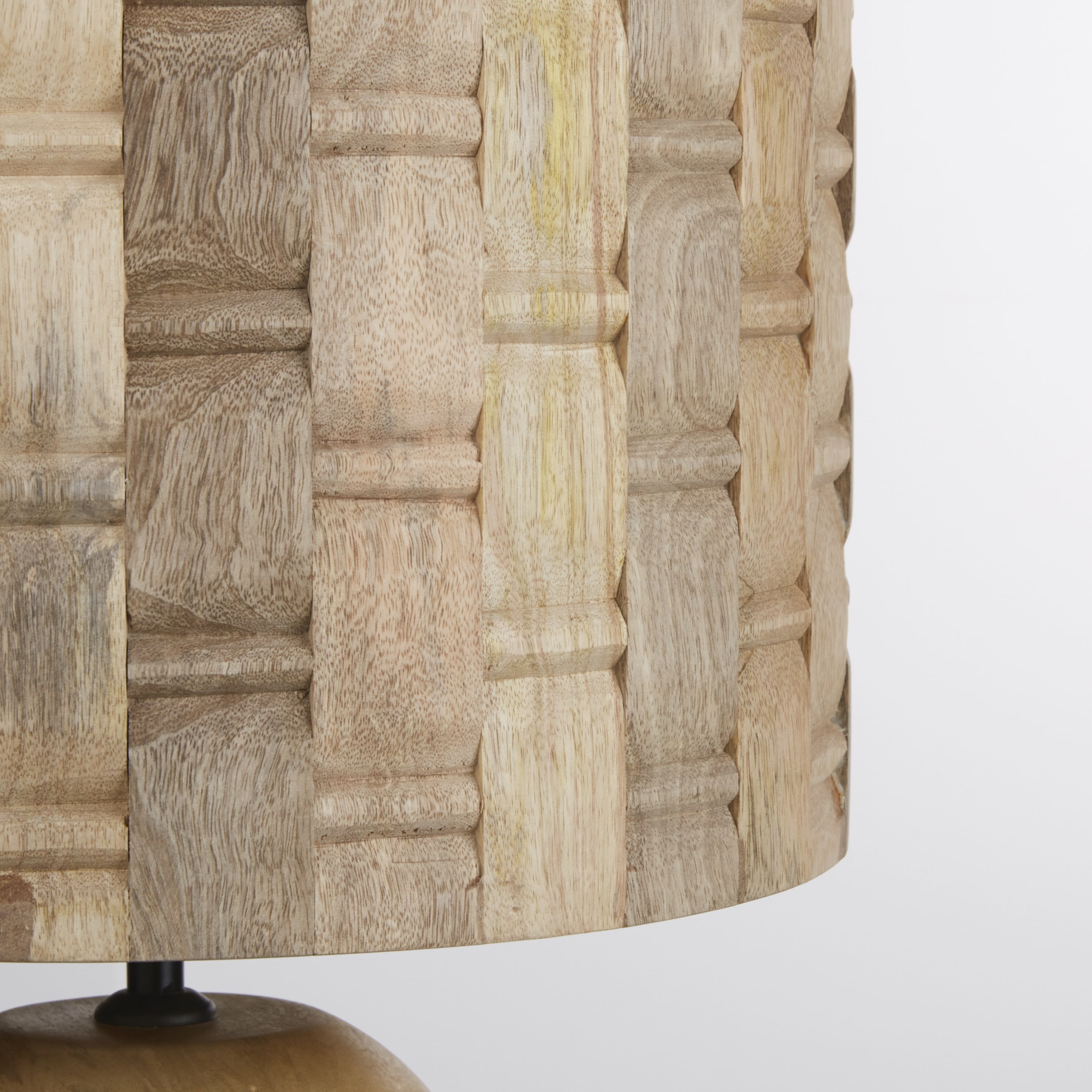 Lampada da tavolo legno di mango chiaro 50 cm KOLIDAM 