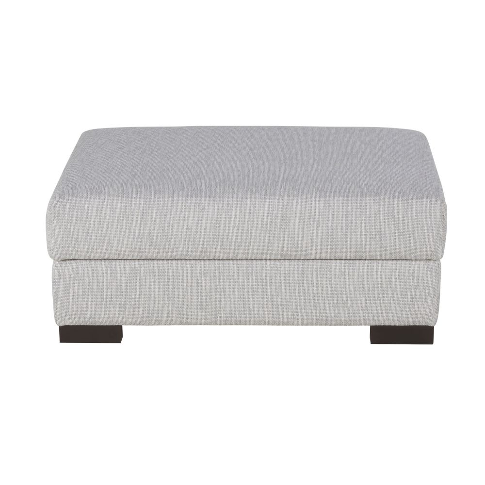 Pouf contenitore per divano componibile in tessuto riciclato grigio chiaro  chiné Terence