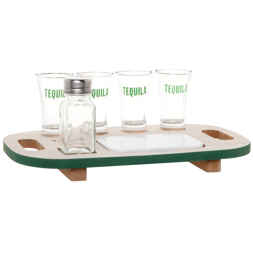 eerste vermoeidheid Afkeer Set van shotglaasjes voor tequila (x4) met plankje en zoutvaatje | Maisons  du Monde