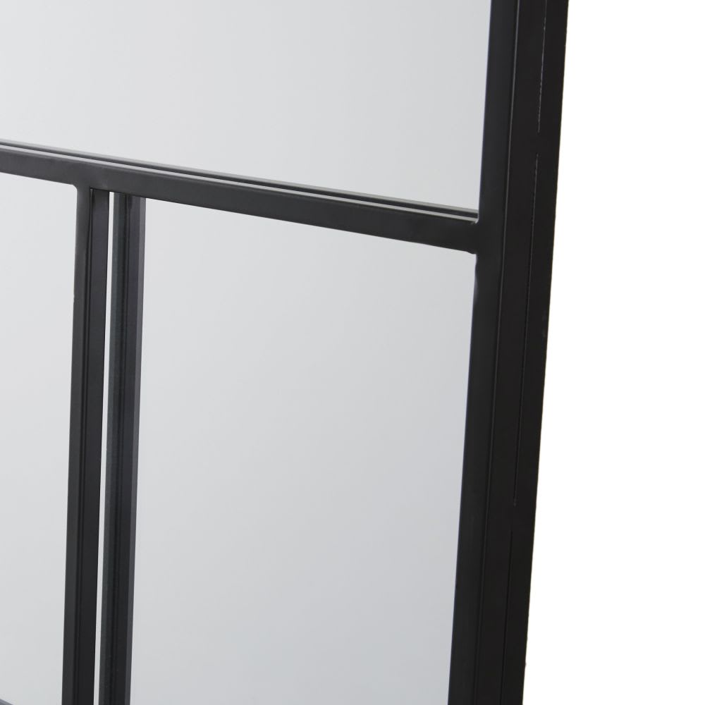 Specchio in metallo nero 110 x 45 cm - Accessori decorativi - Tikamoon