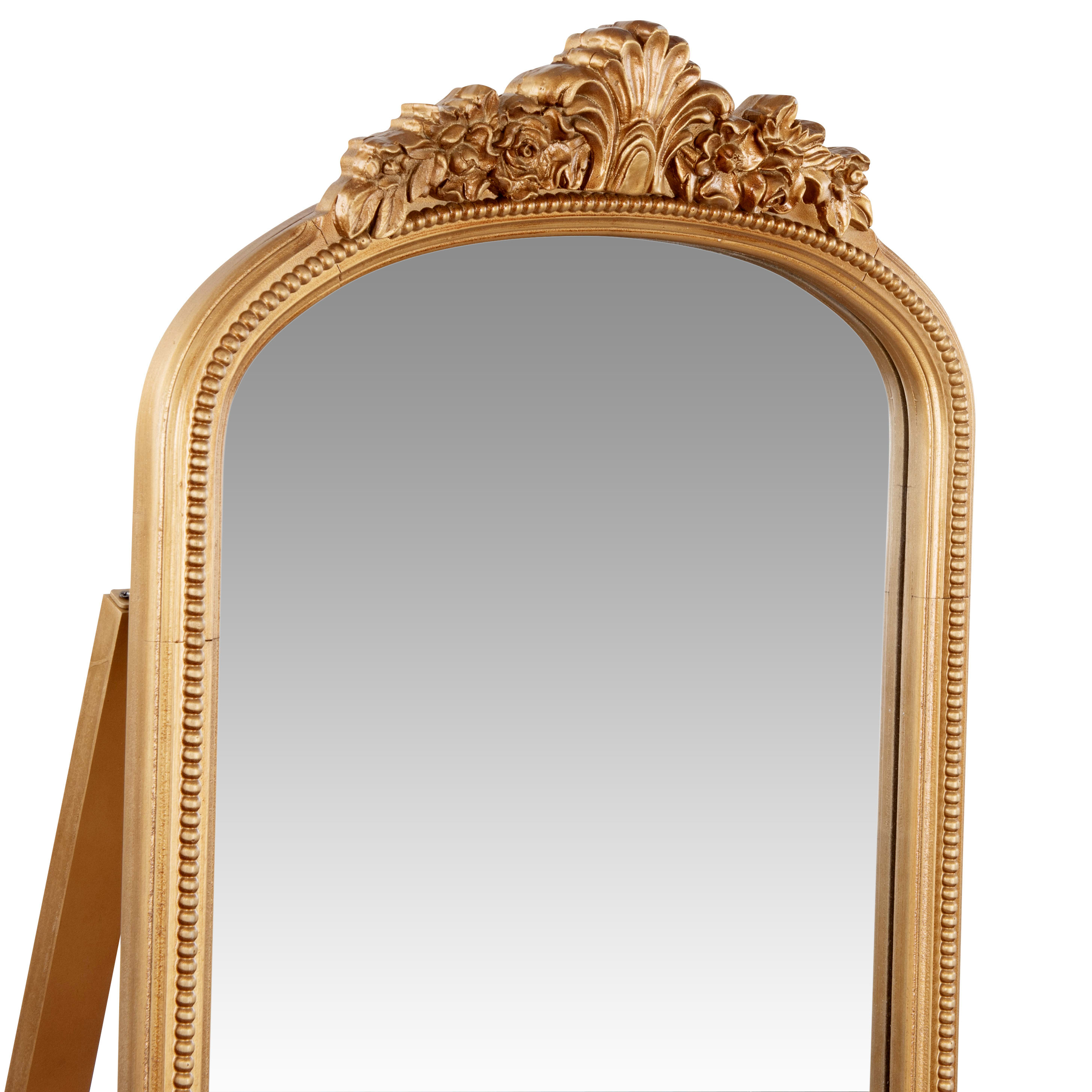 Standspiegel mit goldfarbenem Zierrahmen, 43x140cm ELISABETH