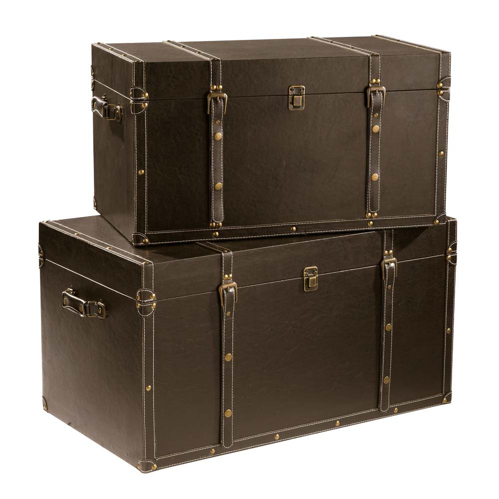 2 malles marrons (photo) 2 malles marrons