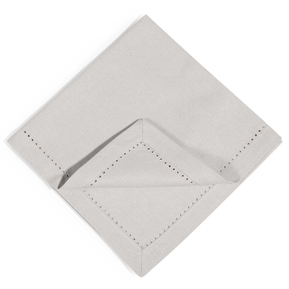 4 serviettes en coton gris 40x40cm (photo) 4 serviettes en coton gris 40x40cm