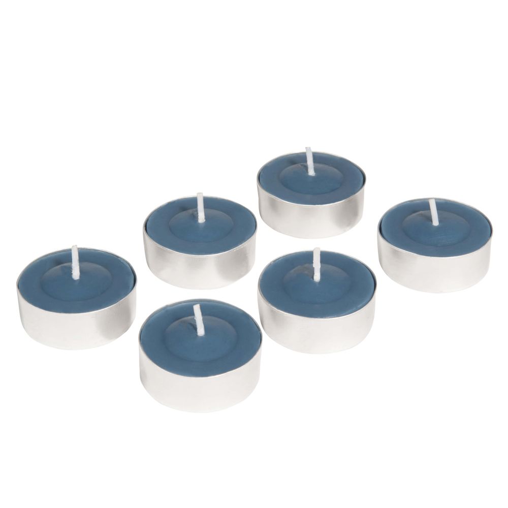 6 bougies coupe bleu foncé D 12 cm 6 bougies coupe bleu foncé D 12 cm