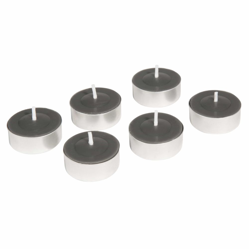 6 bougies coupe gris foncé D 12 cm (photo) 6 bougies coupe gris foncé D 12 cm