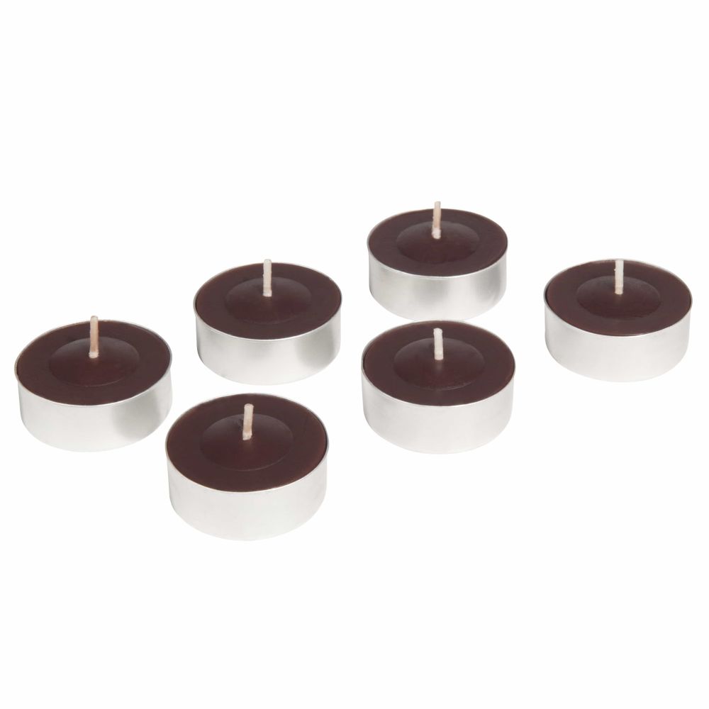 6 bougies coupe marron D 12 cm (photo) 6 bougies coupe marron D 12 cm