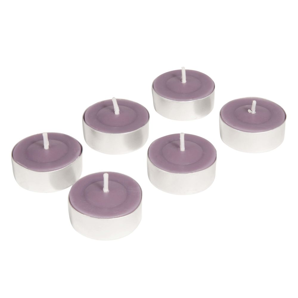 6 bougies coupe violettes D 4 cm (photo) 6 bougies coupe violettes D 4 cm