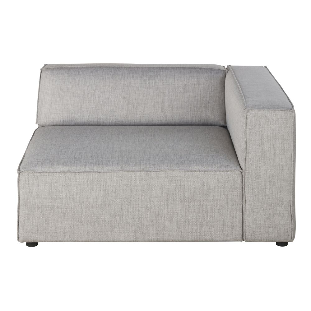 Accoudoir d’angle droit pour canapé modulable gris