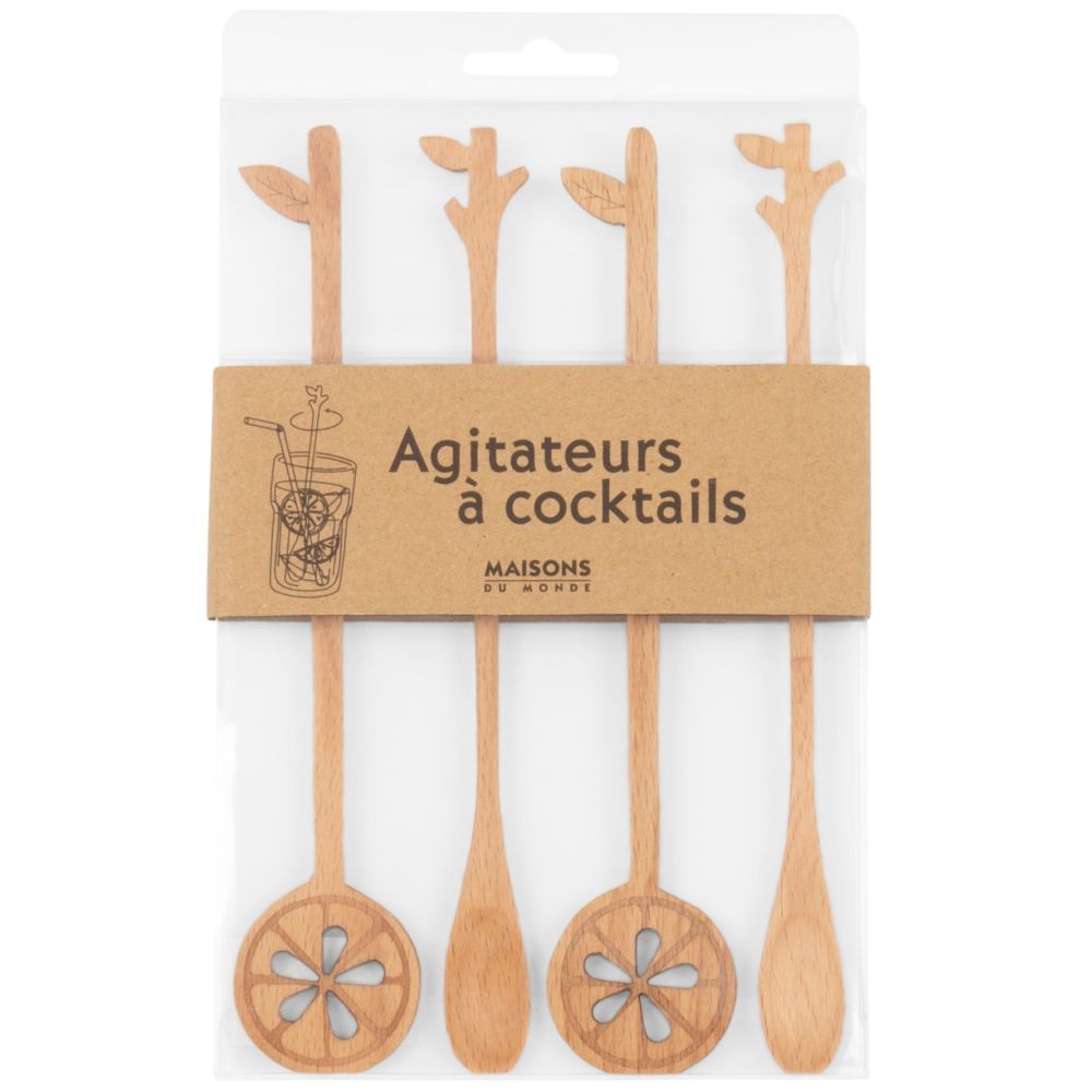 Agitateurs marrons (x4) (photo) Agitateurs marrons (x4)