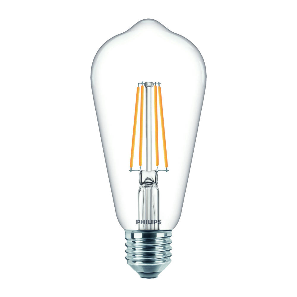 Ampoule LED E27 60W claire, coloris blanc chaud