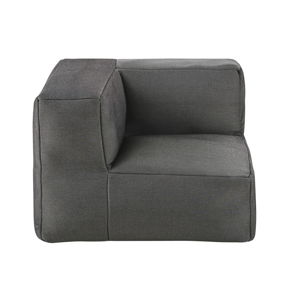 Angle pour canapé modulable de jardin à billes en fibre oléfine gris anthracite Angle pour canapé modulable de jardin à billes en fibre oléfine gris anthracite