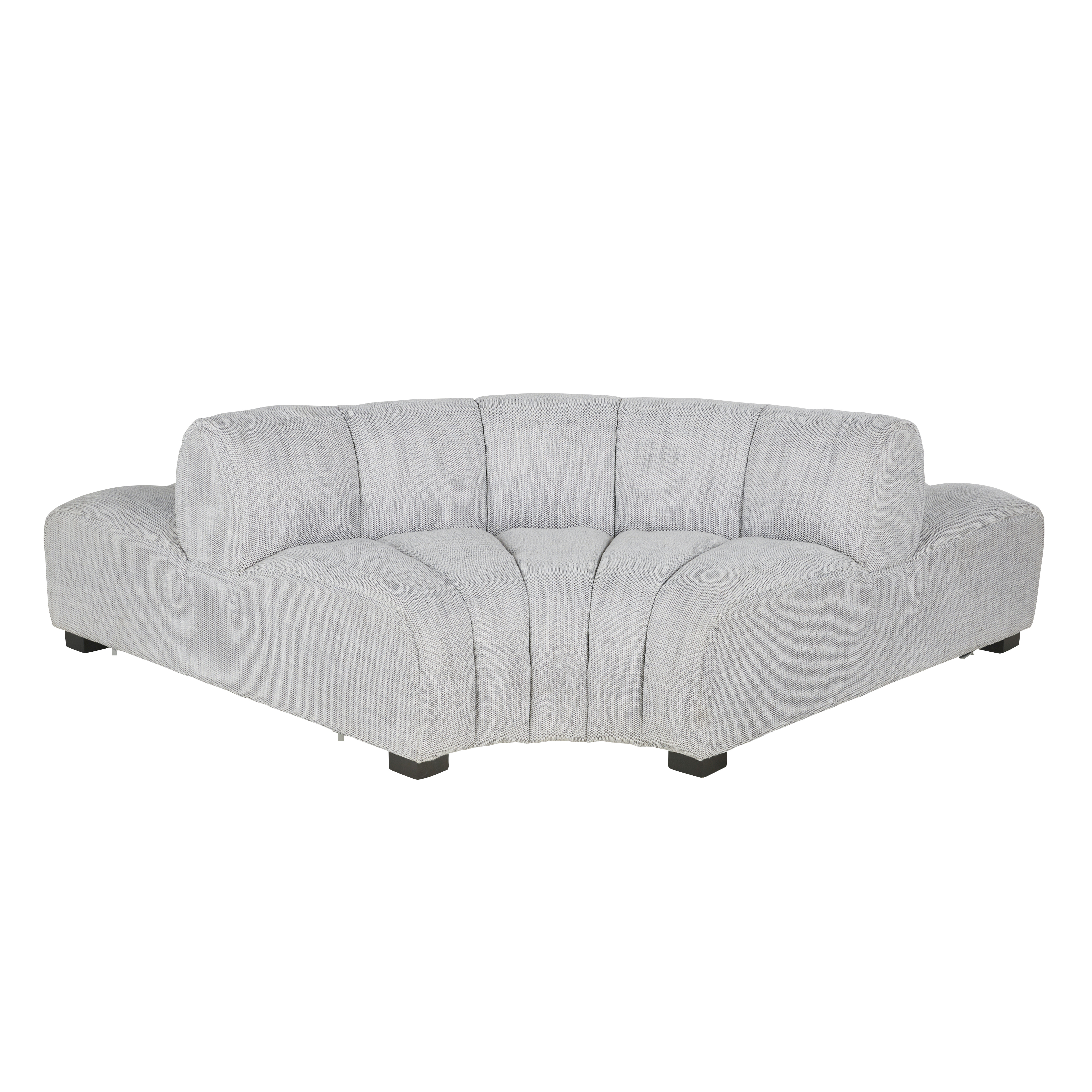 Angolo per divano componibile professionale a 3 posti grigio chiaro - Modello Contemporaneo - Grigio - Polyester - Maisons du Monde