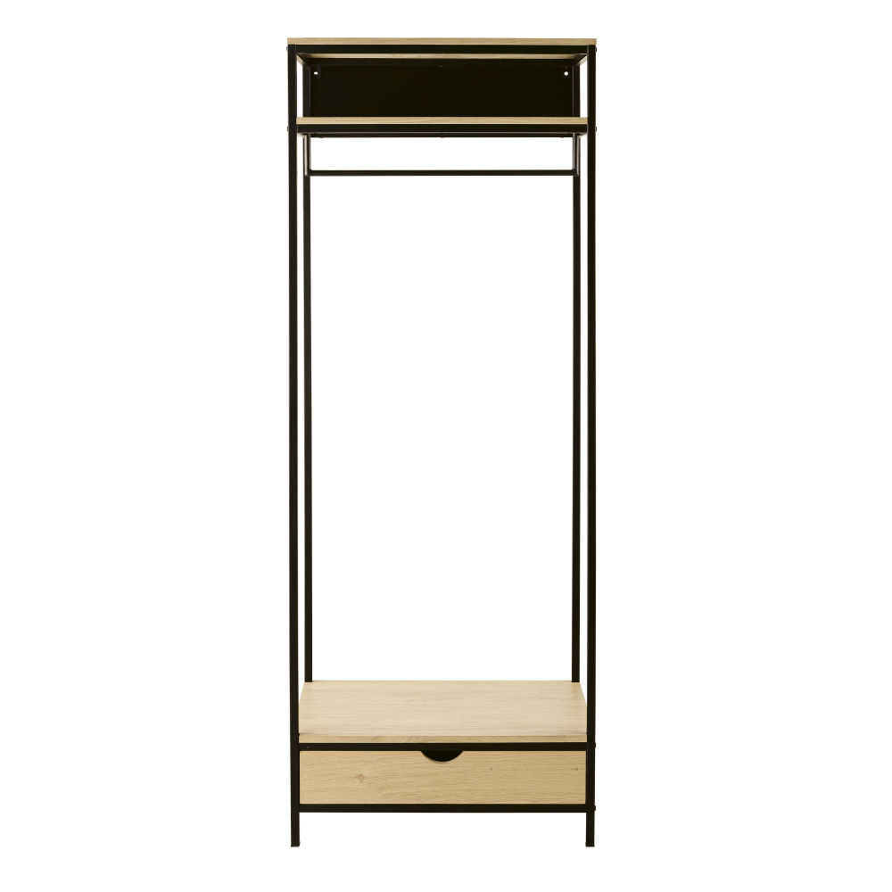 Armario profesional con 1 cajón y 1 repisa de metal negro EStilo industrial Maisons du Monde