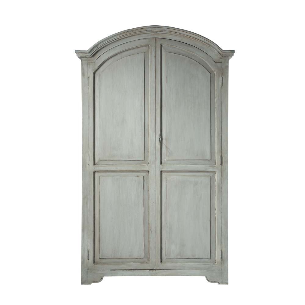 Armoire en bois de manguier gris perle Armoire en bois de manguier gris perle