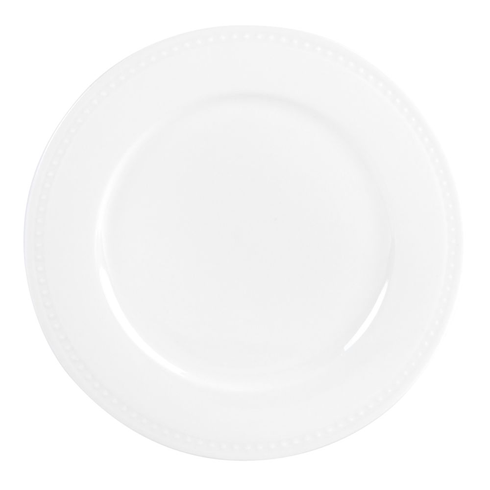 Assiette à dessert en grès blanc Assiette à dessert en grès blanc