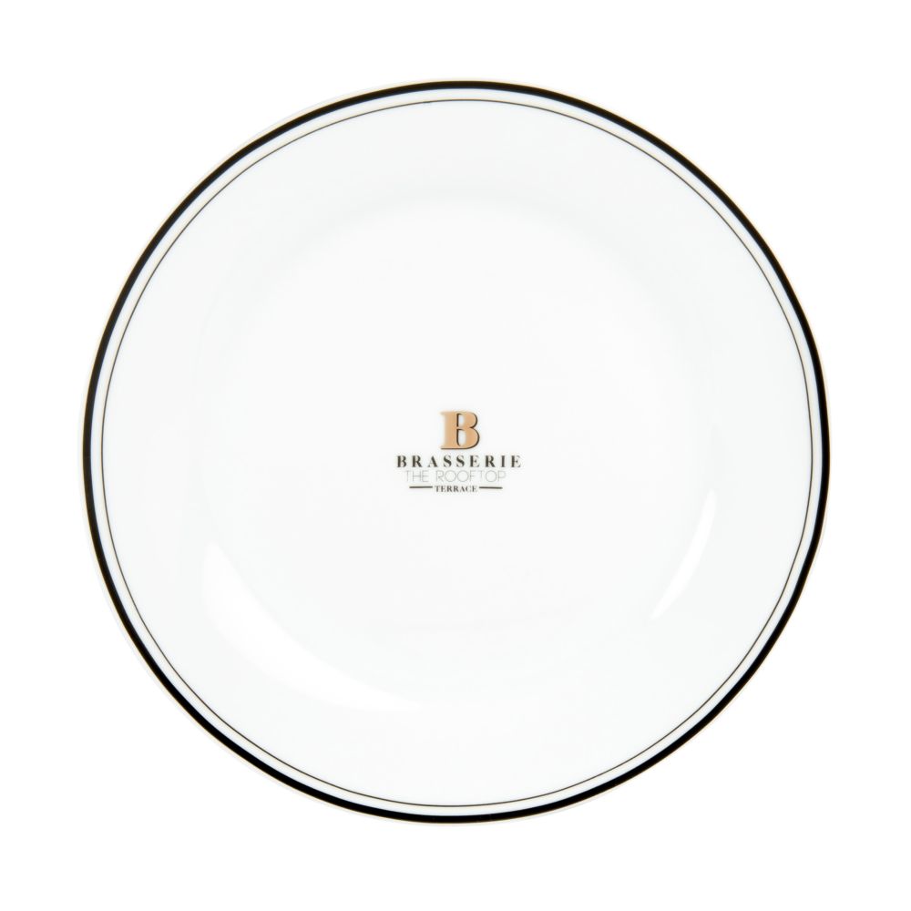 Assiette à dessert en porcelaine blanche Assiette à dessert en porcelaine blanche