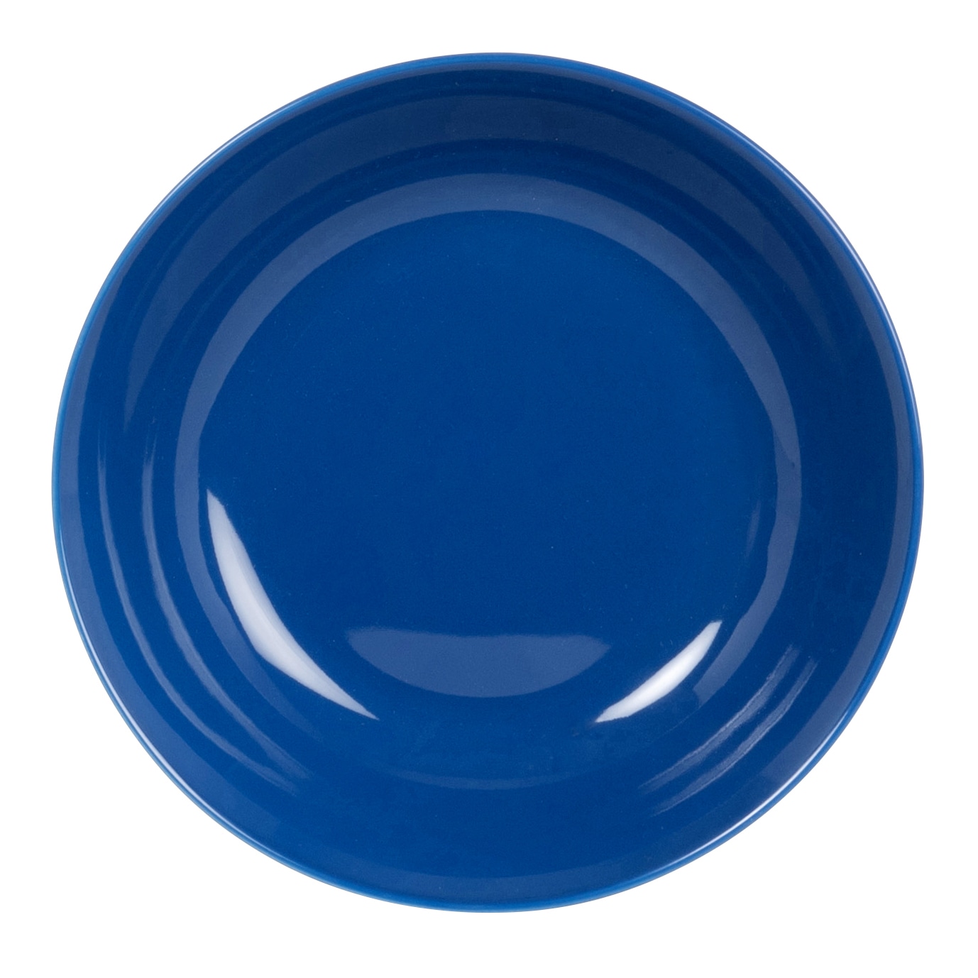 assiette creuse en porcelaine bleue