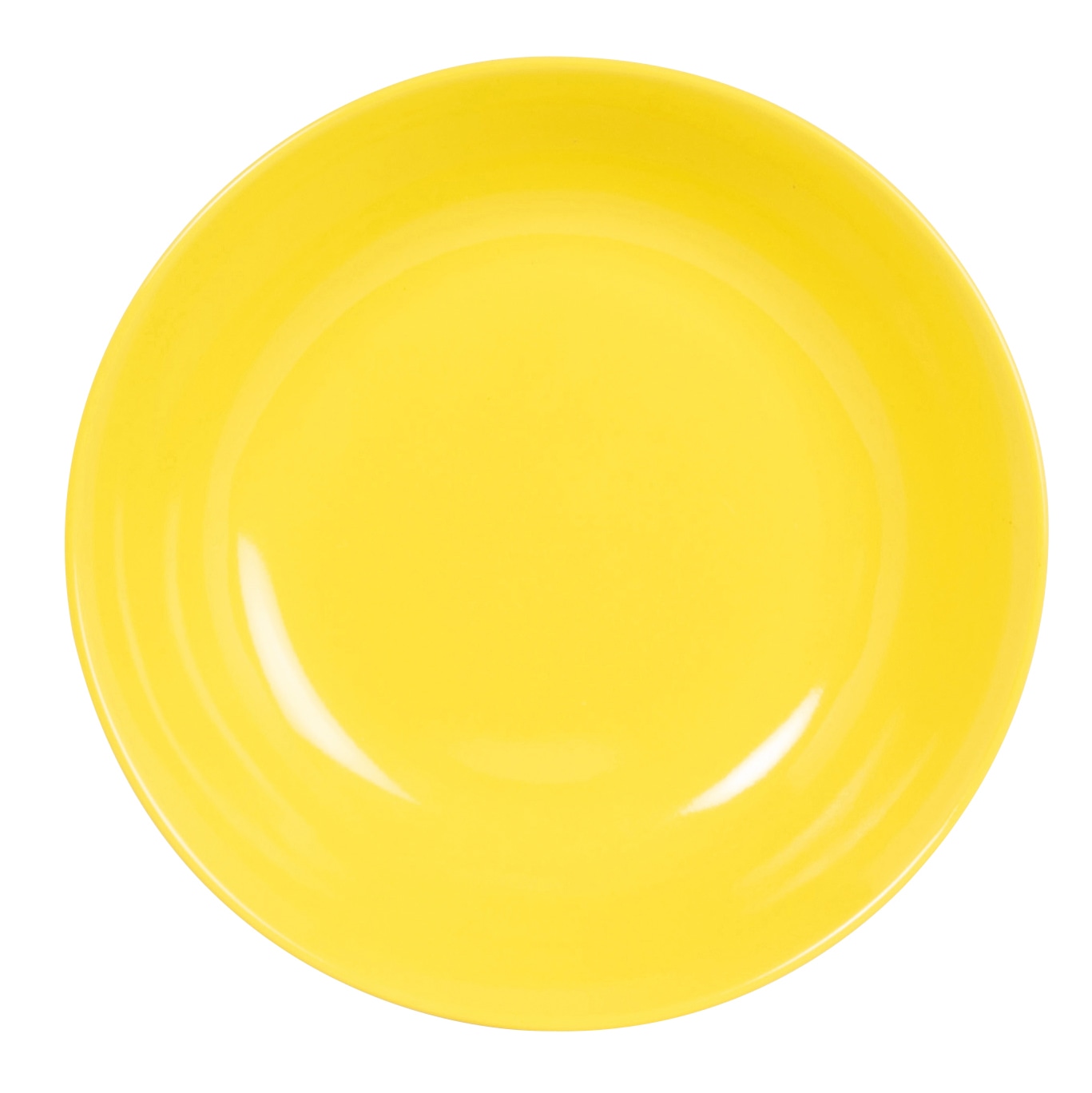 assiette creuse en porcelaine jaune
