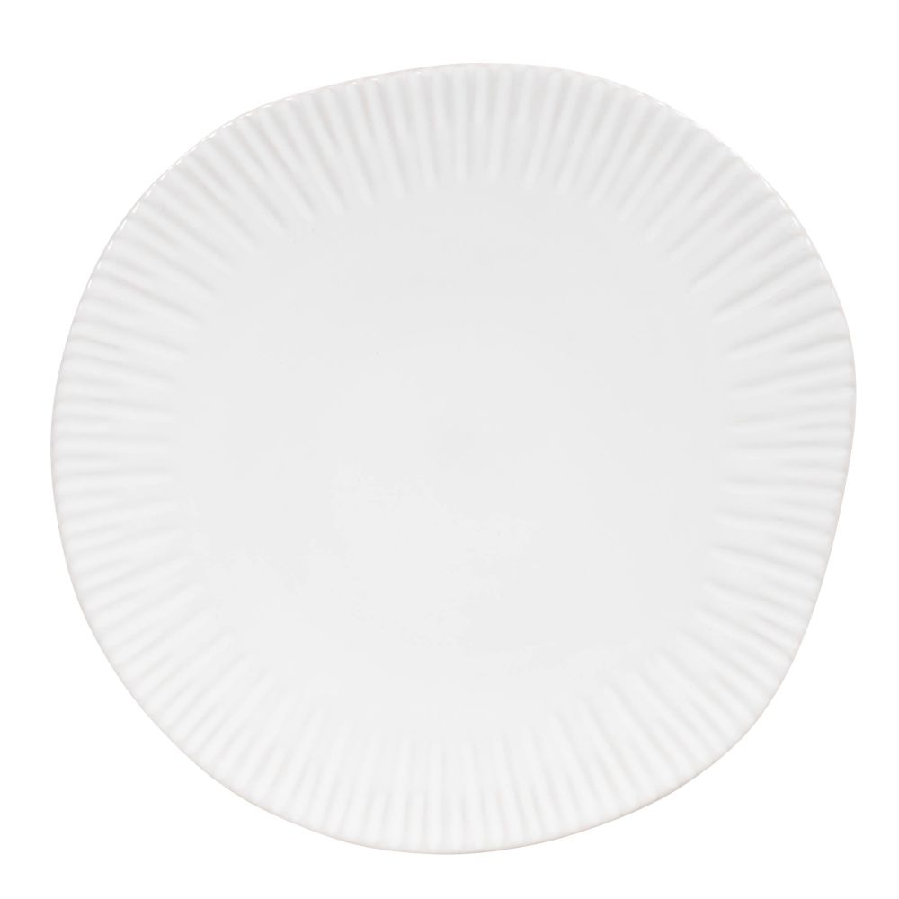 Assiette plate en faïence blanche Assiette plate en faïence blanche