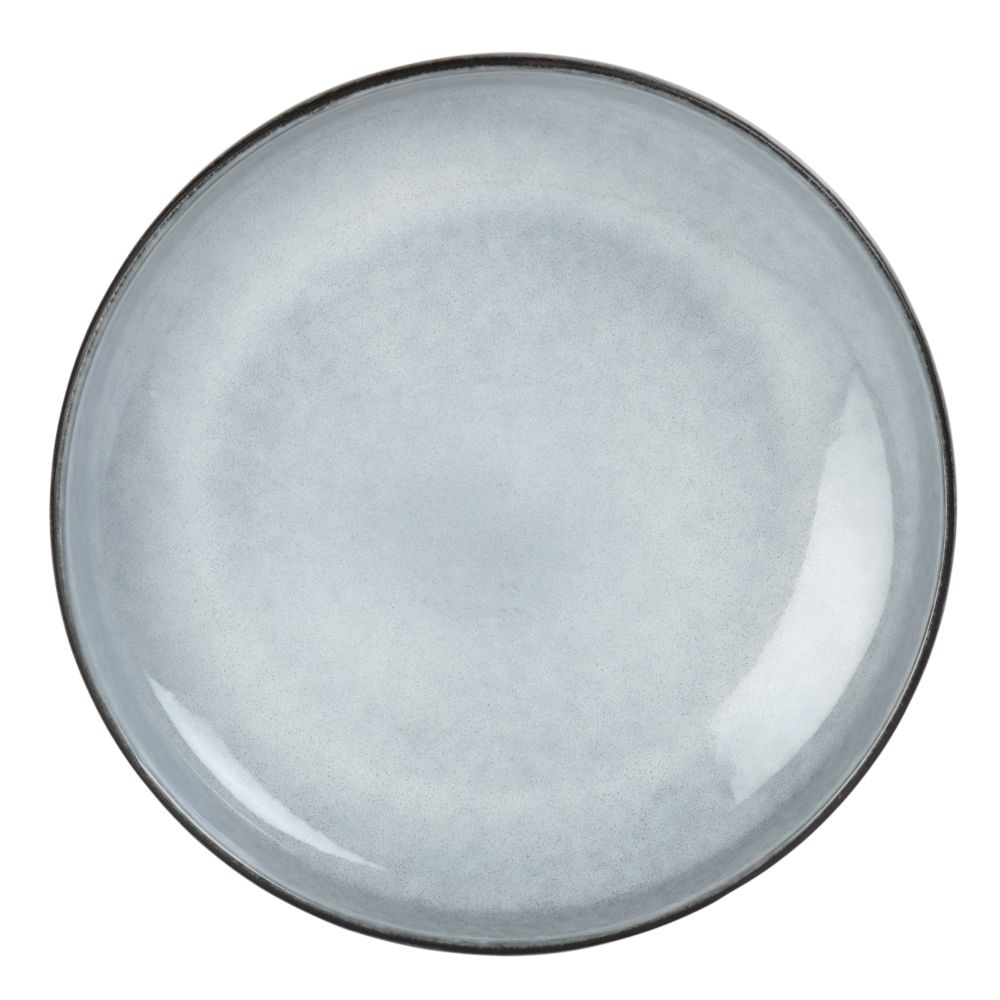 Assiette plate en faïence grise Assiette plate en faïence grise