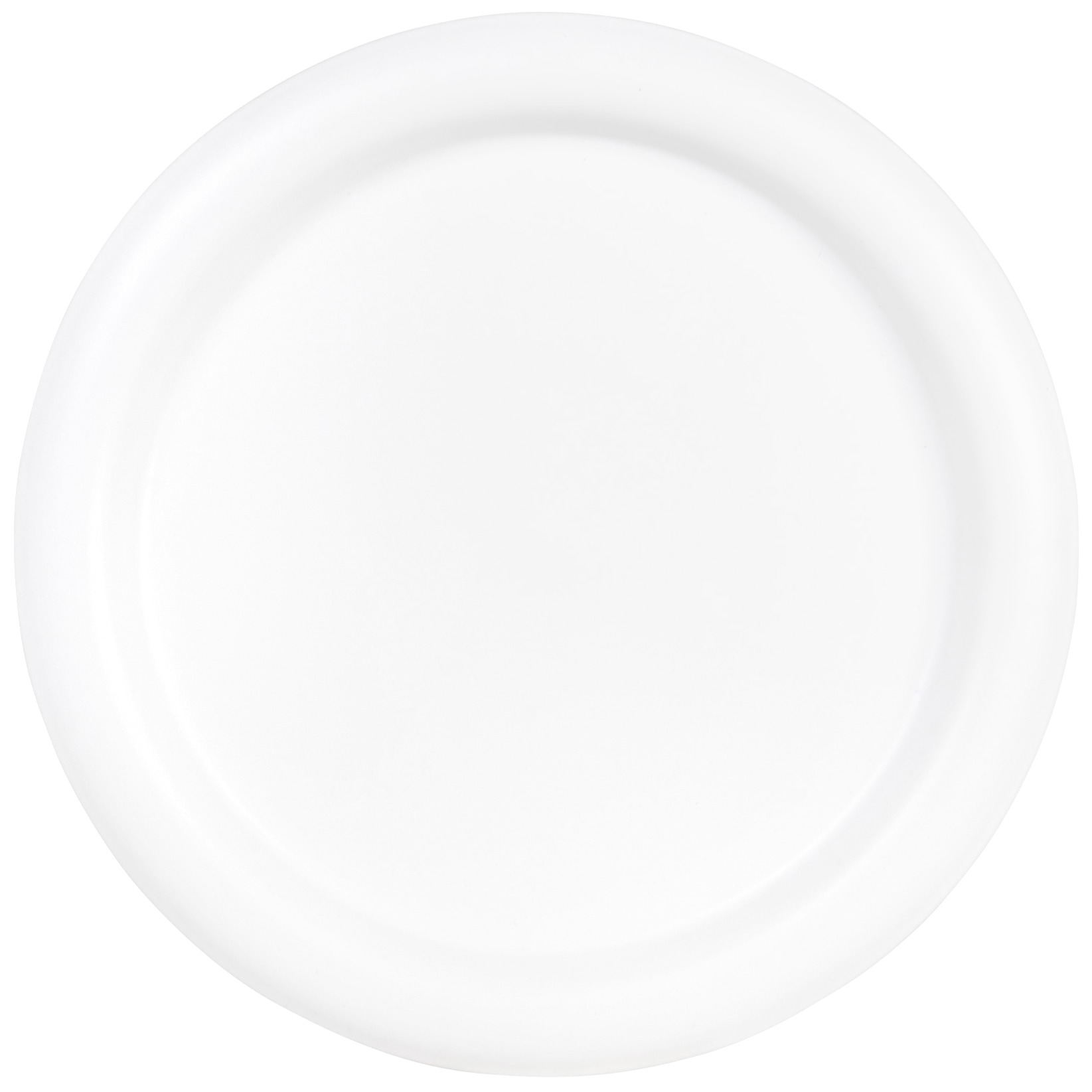 assiette plate en grès blanc