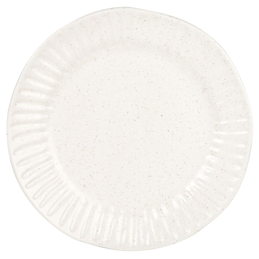 Assiette plate en porcelaine grise Assiette plate en porcelaine grise