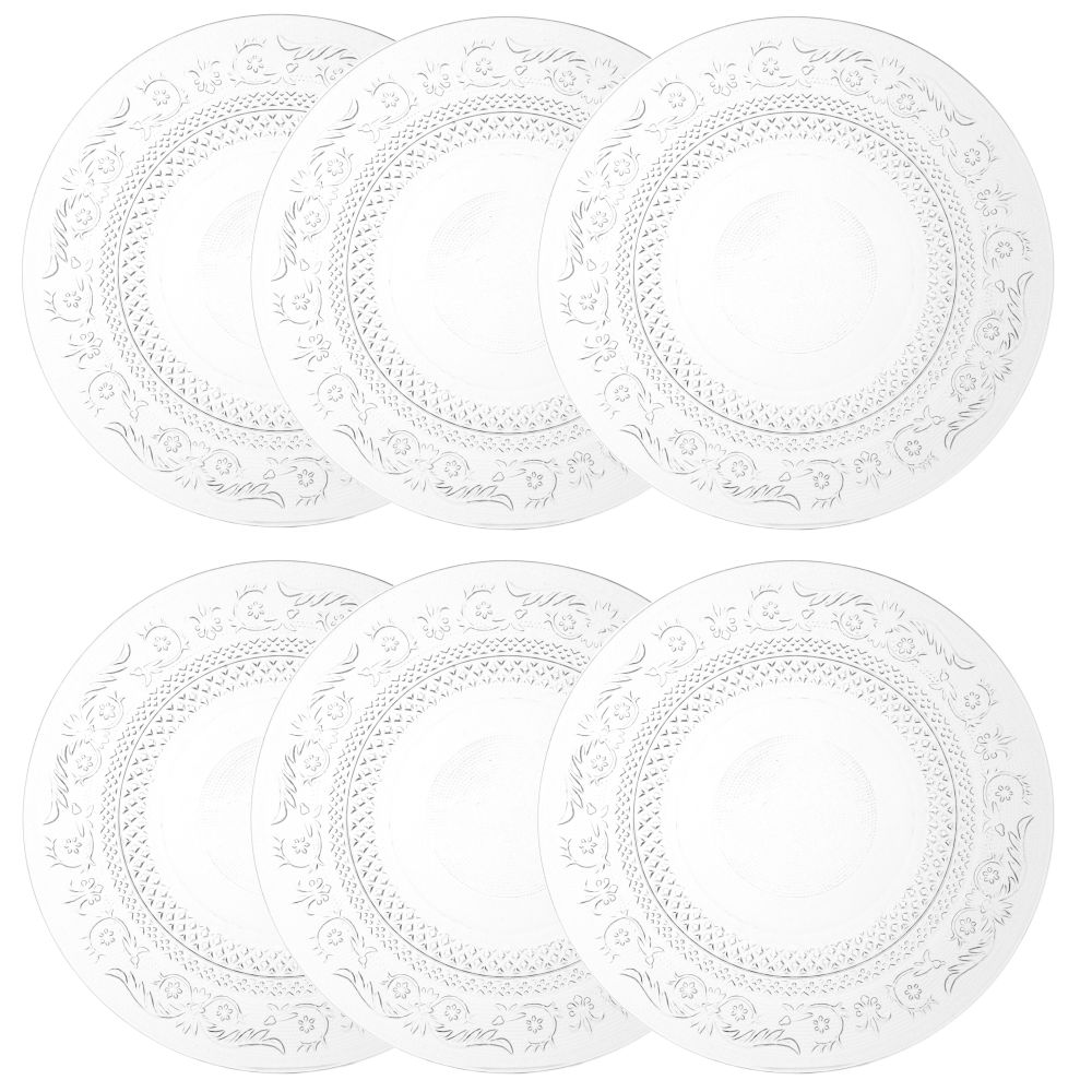 Assiette plate en verre D 25 cm Assiette plate en verre D 25 cm