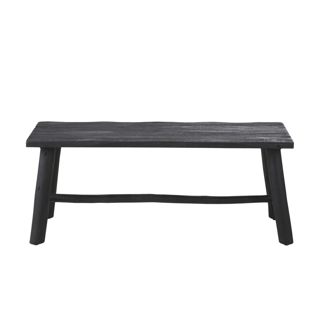 Banc en manguier et eucalyptus marron foncé L110 (photo) Banc en manguier et eucalyptus marron foncé L110