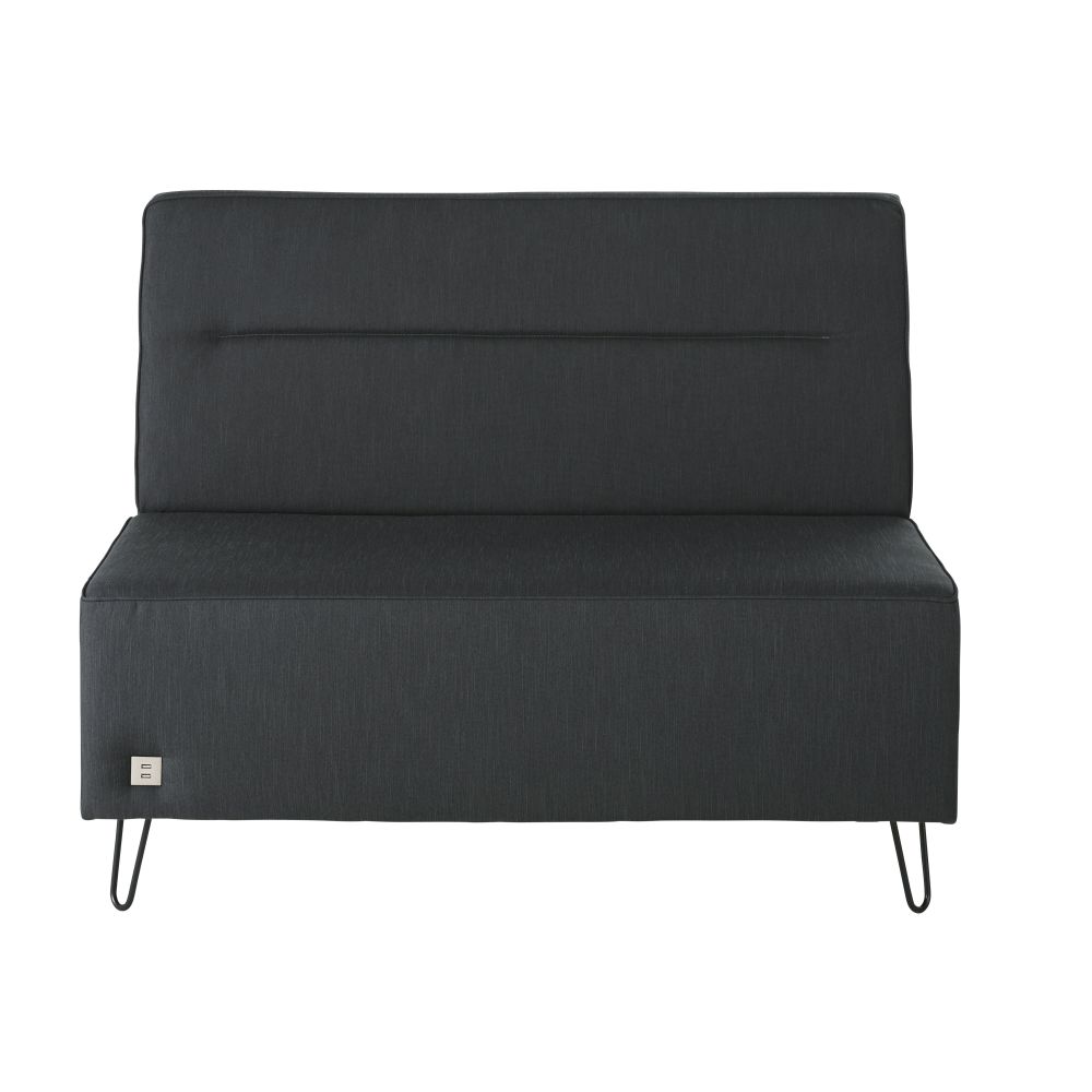 Banco conectado profesional de 2 plazas gris antracita Estilocontemporáneo Gris Maisons du Monde