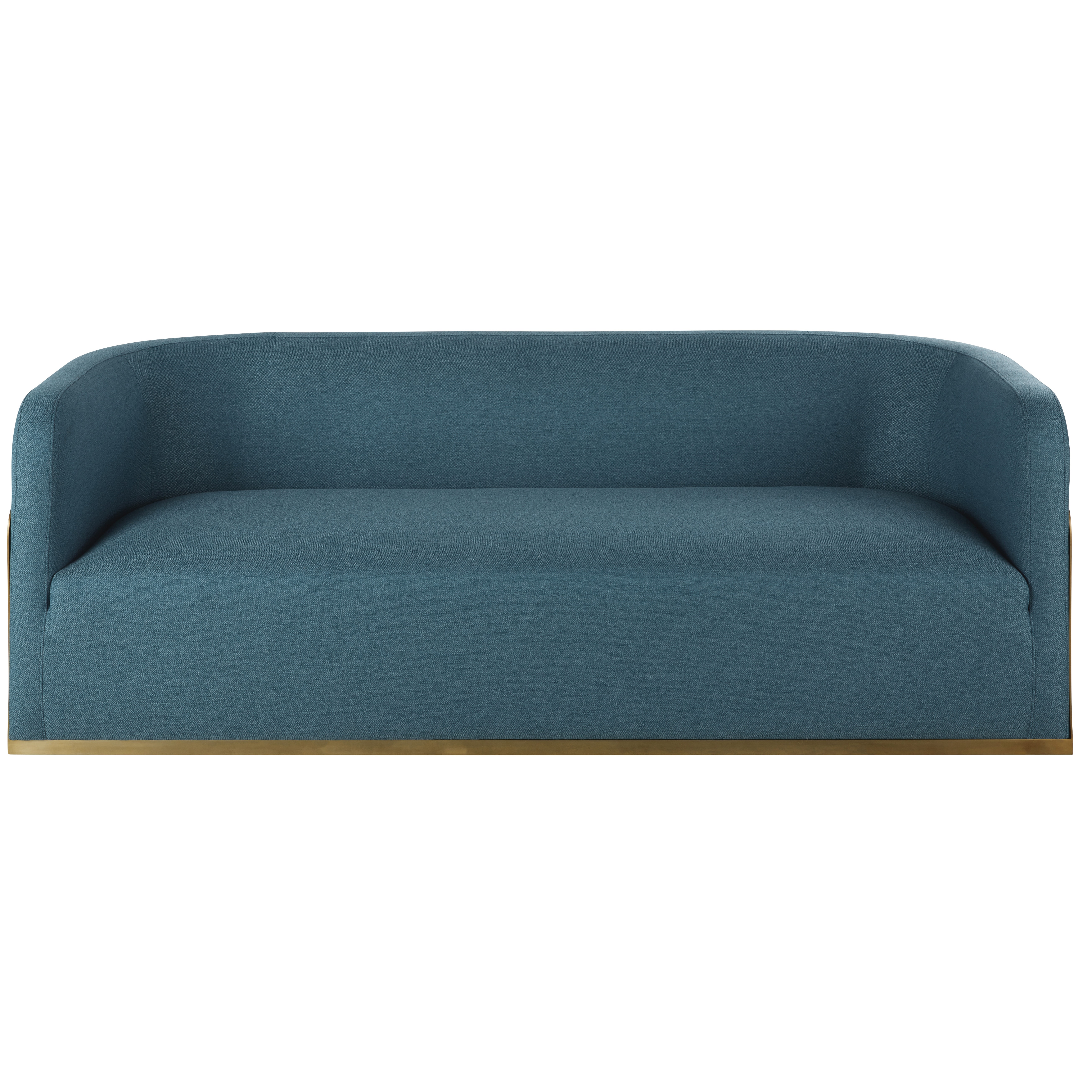 Banqueta profesional de 3 plazas en azul verdoso y dorado Estilo clásico chic Maisons du monde