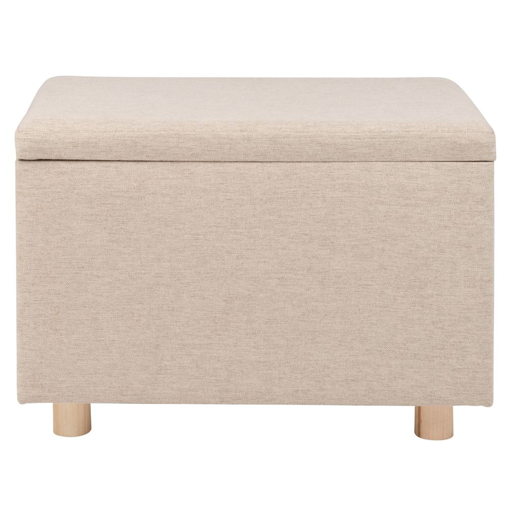Banquette beige avec rangement Banquette beige avec rangement