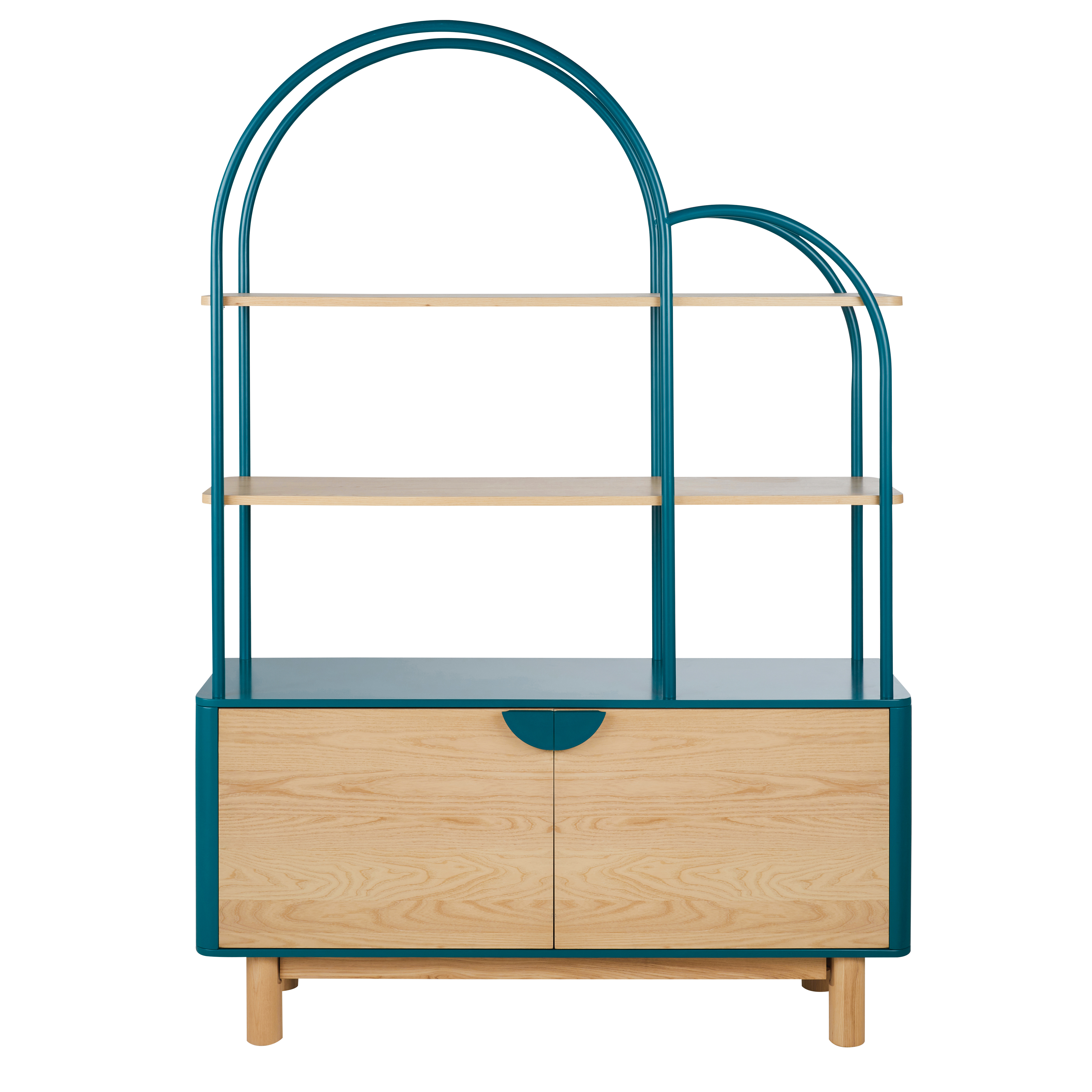 Bibliothèque 2 portes bicolore