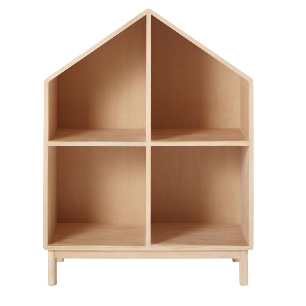 Bibliothèque maison enfant en pin
