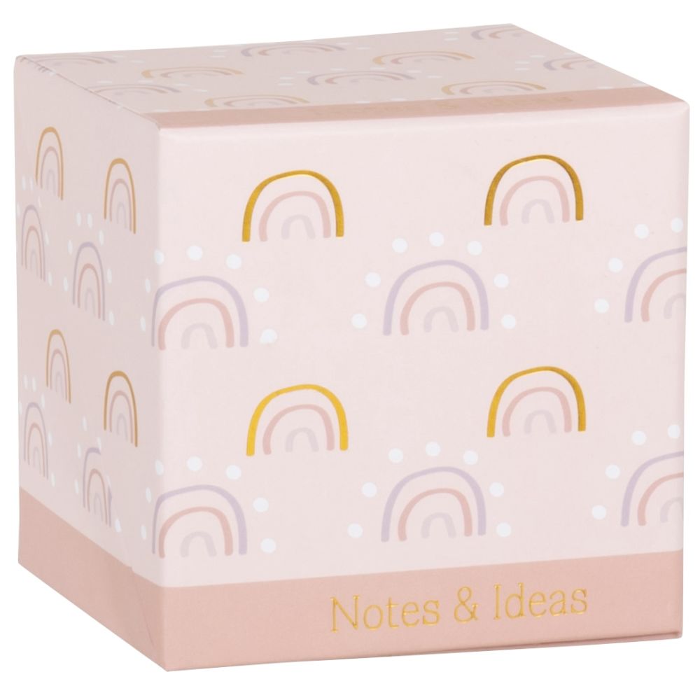 Bloc notes blanc, rose et doré