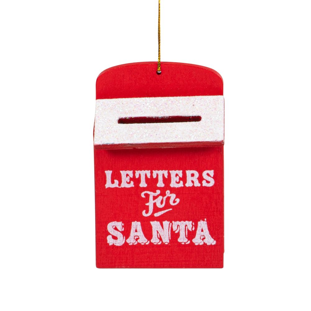 Boîte aux lettres du Père Noël rouge et blanche Boîte aux lettres du Père Noël rouge et blanche